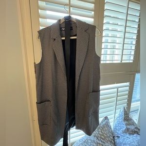 Zara blazer vest with belt